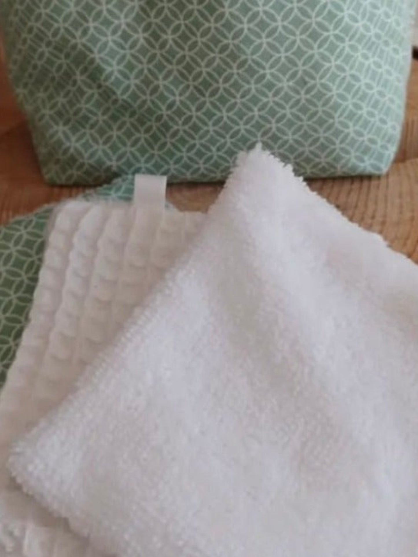 Lingettes lavables et réutilisables + panière