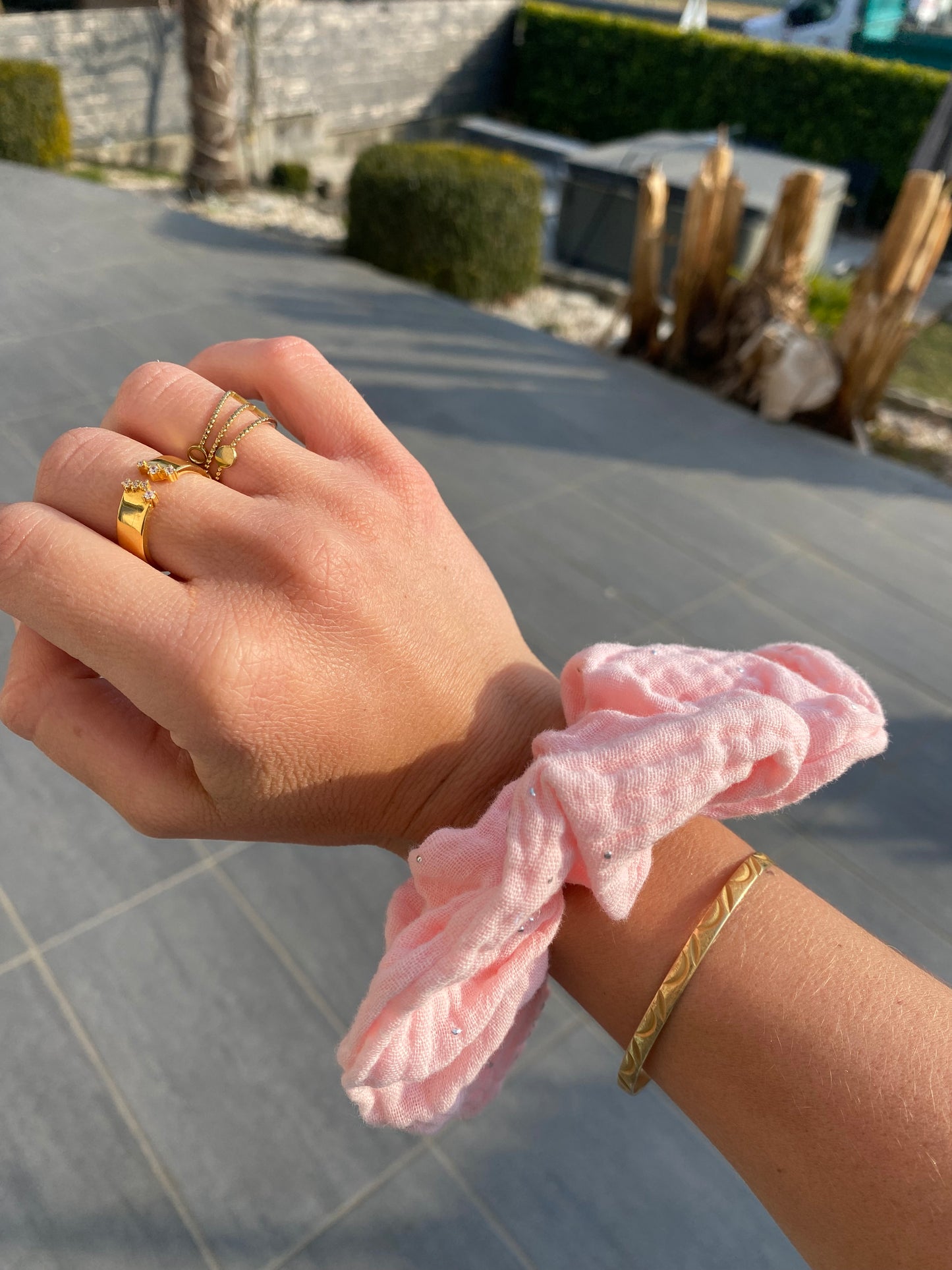 Chouchou double gaze de coton