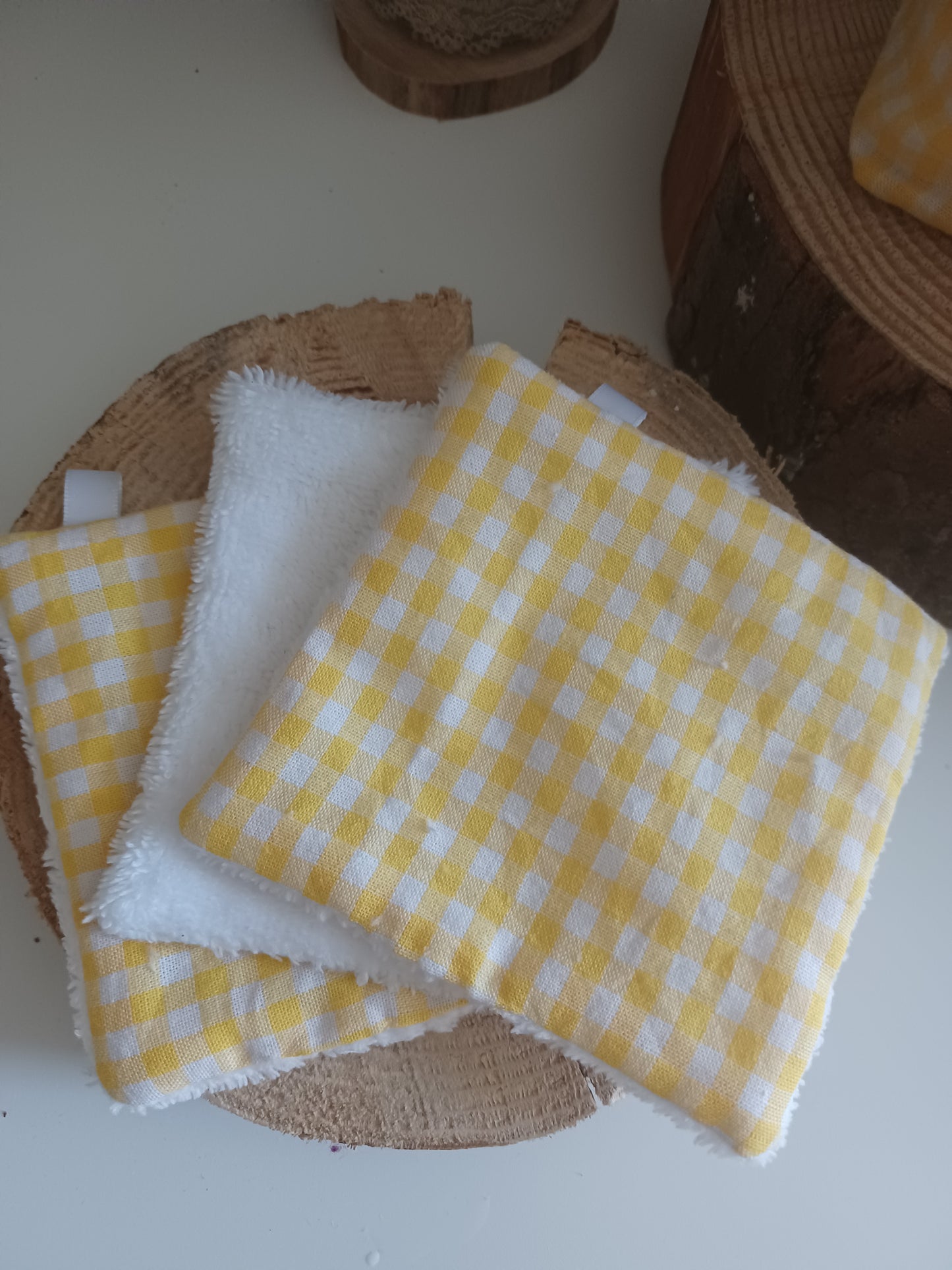 Lingettes lavables et réutilisables + panière