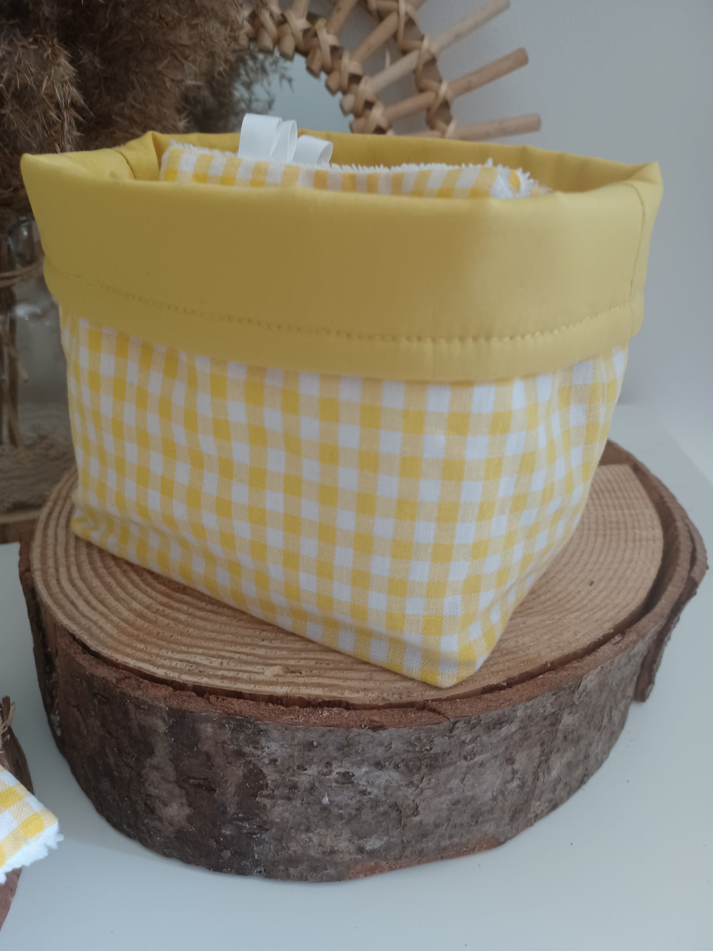 Lingettes lavables et réutilisables + panière