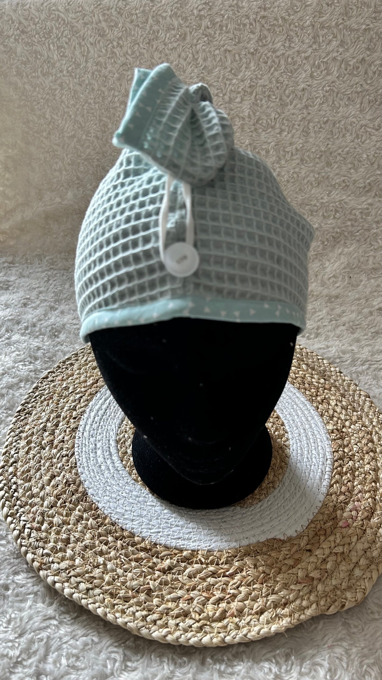 Serviette de bain cheveux Nid d'abeille