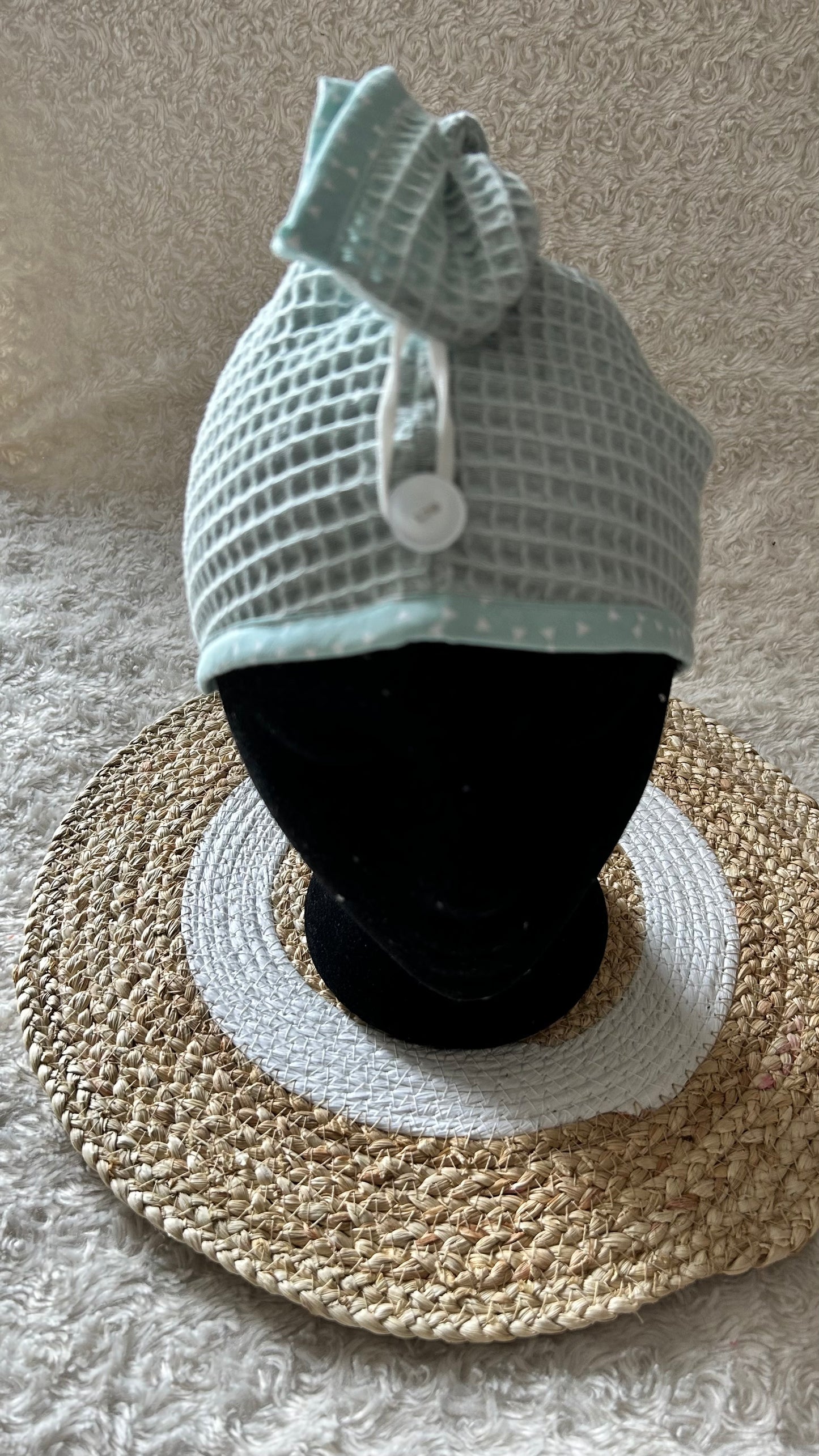 Serviette de bain cheveux Nid d'abeille
