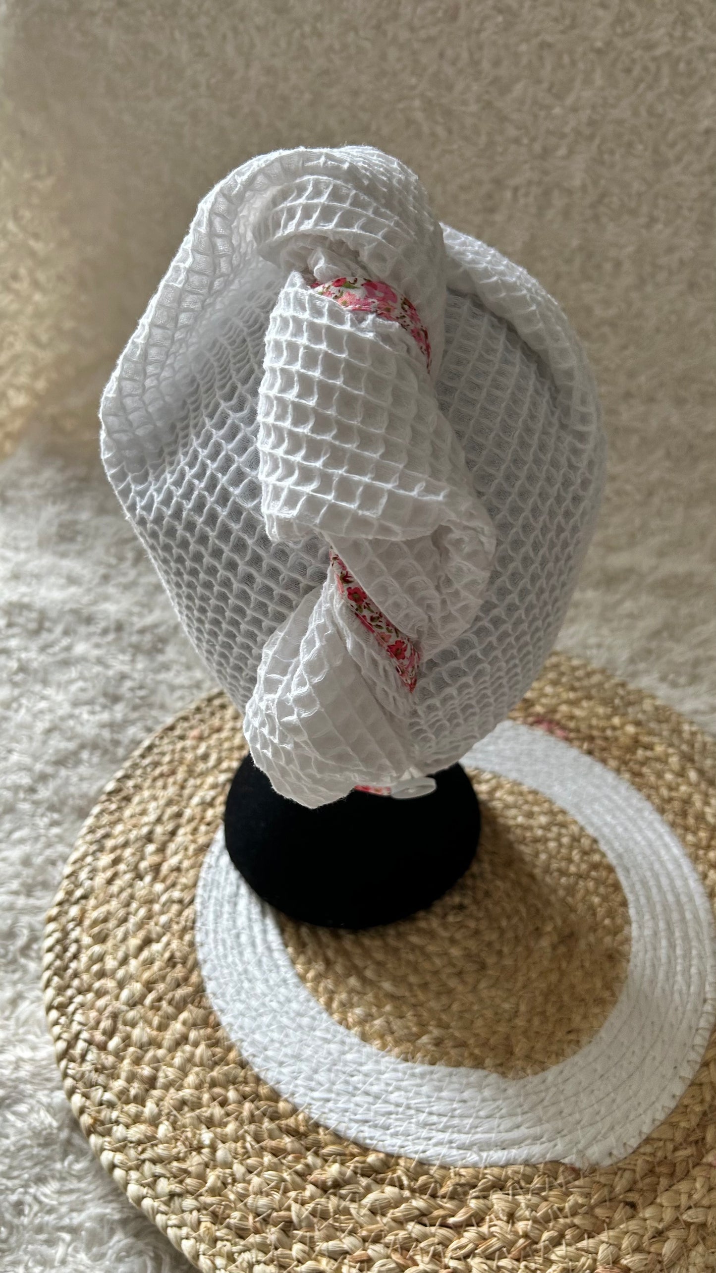 Serviette de bain cheveux Nid d'abeille