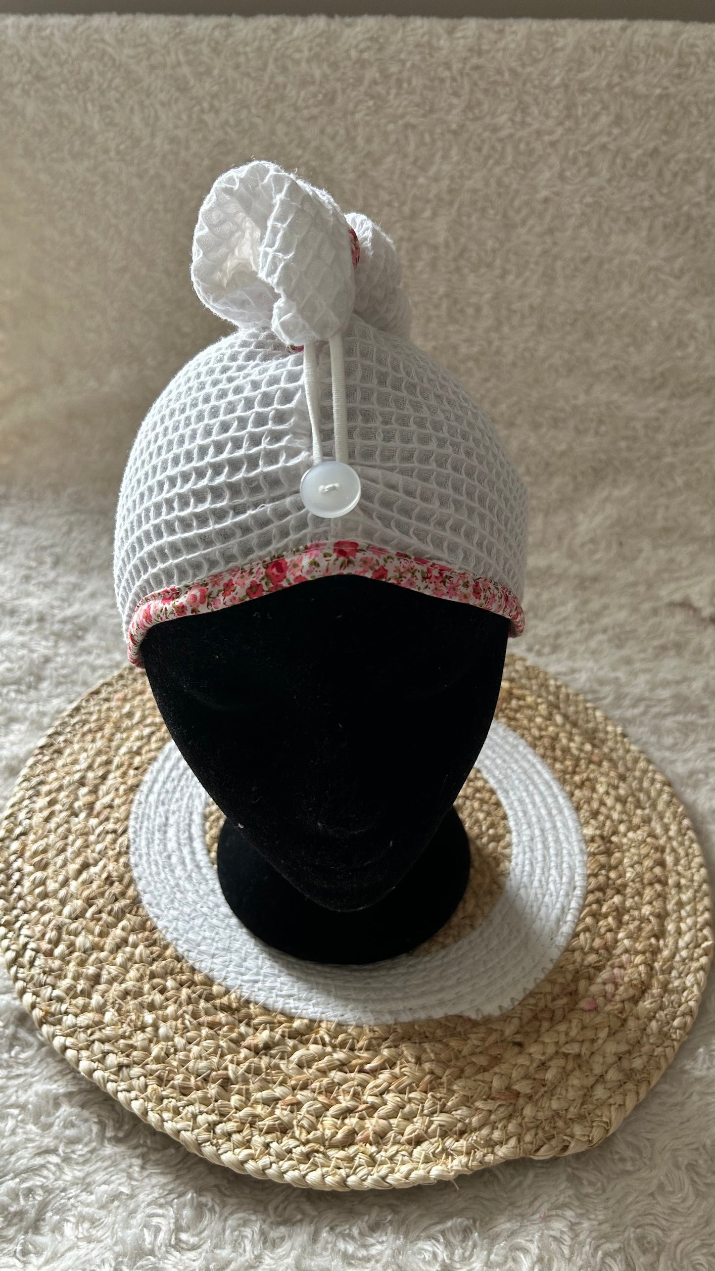Serviette de bain cheveux Nid d'abeille