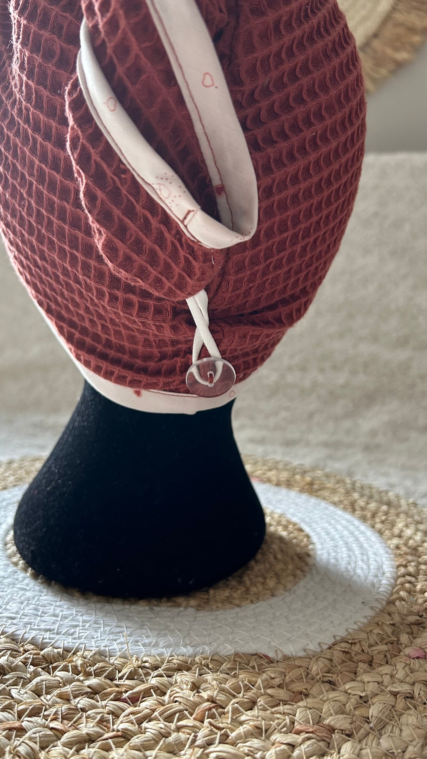 Serviette de bain cheveux Nid d'abeille