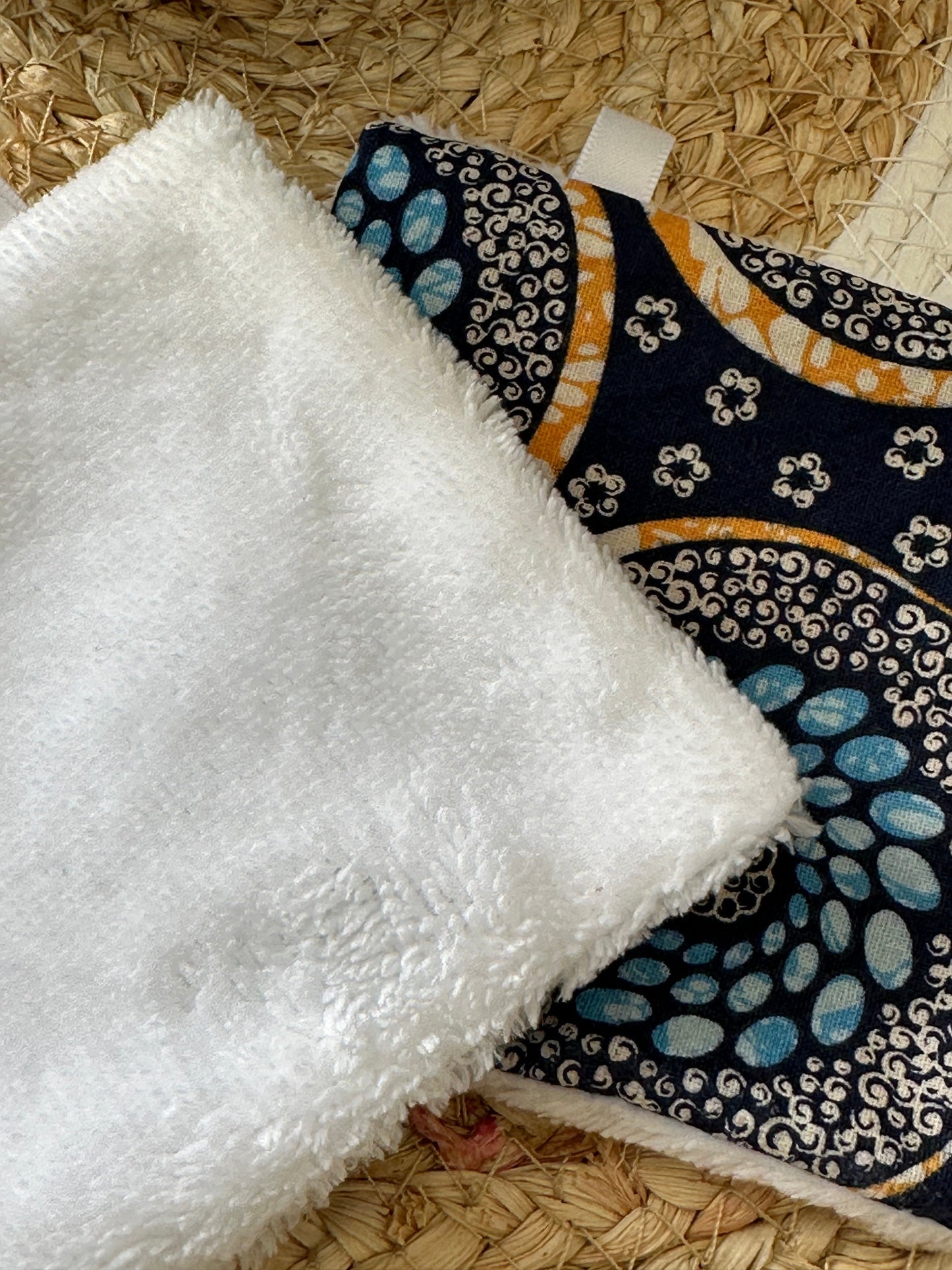 Lingettes lavables et réutilisables + panière