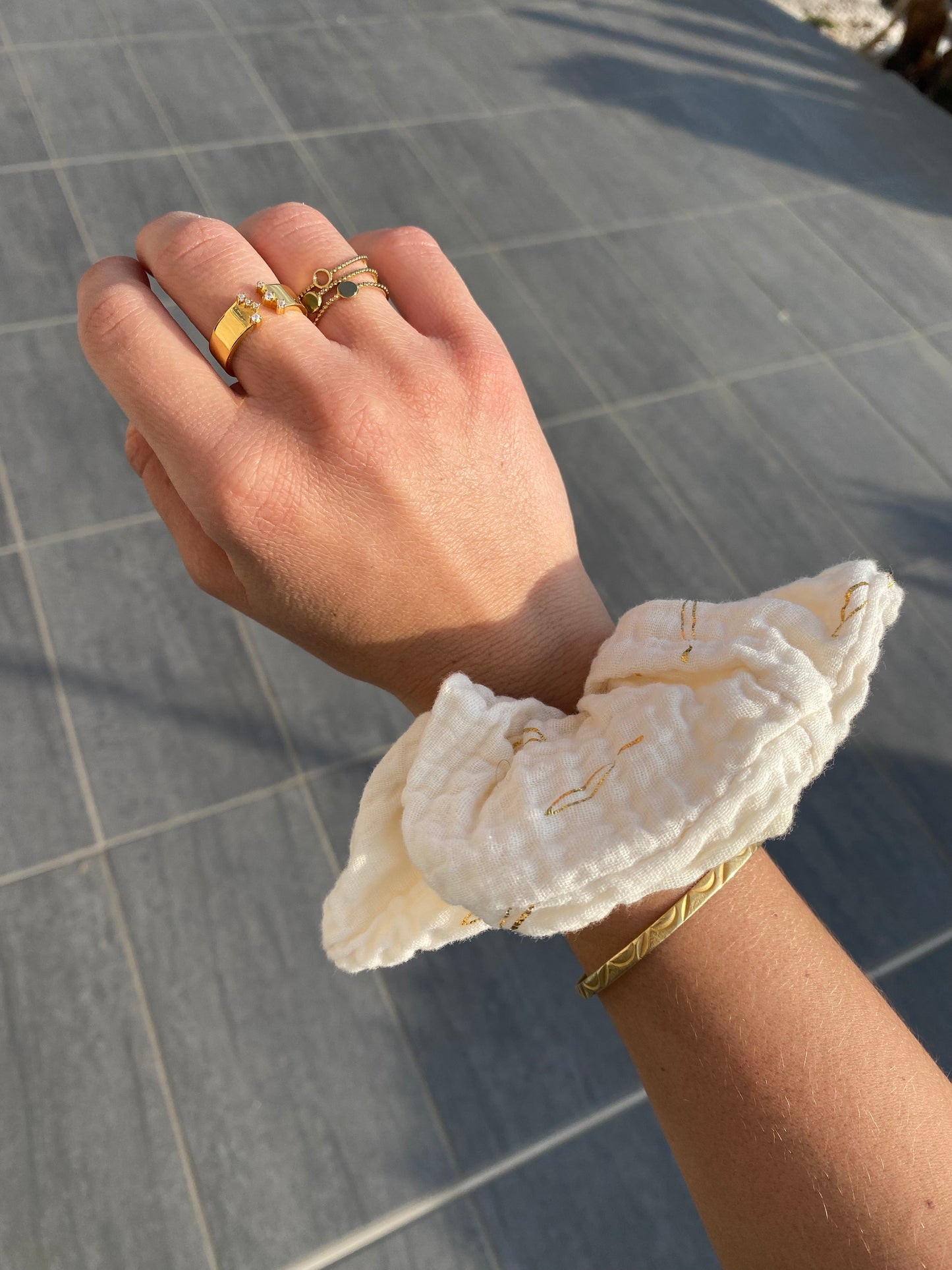 Chouchou double gaze de coton